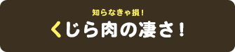 知らなきゃ損！くじら肉の凄さ！